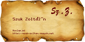 Szuk Zoltán névjegykártya